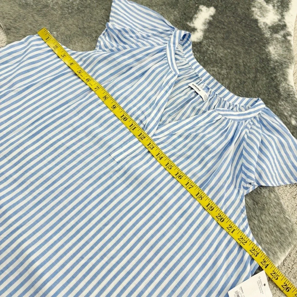 NWT Striped Flutter Sleeve Top XXL - Picture 11 of 11